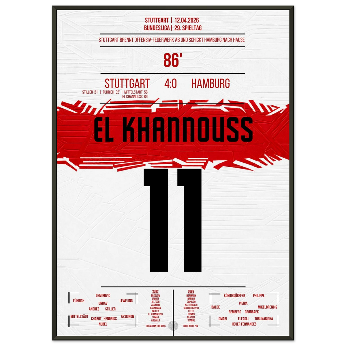 El Khannouss scores as Stuttgart overpower Hamburg