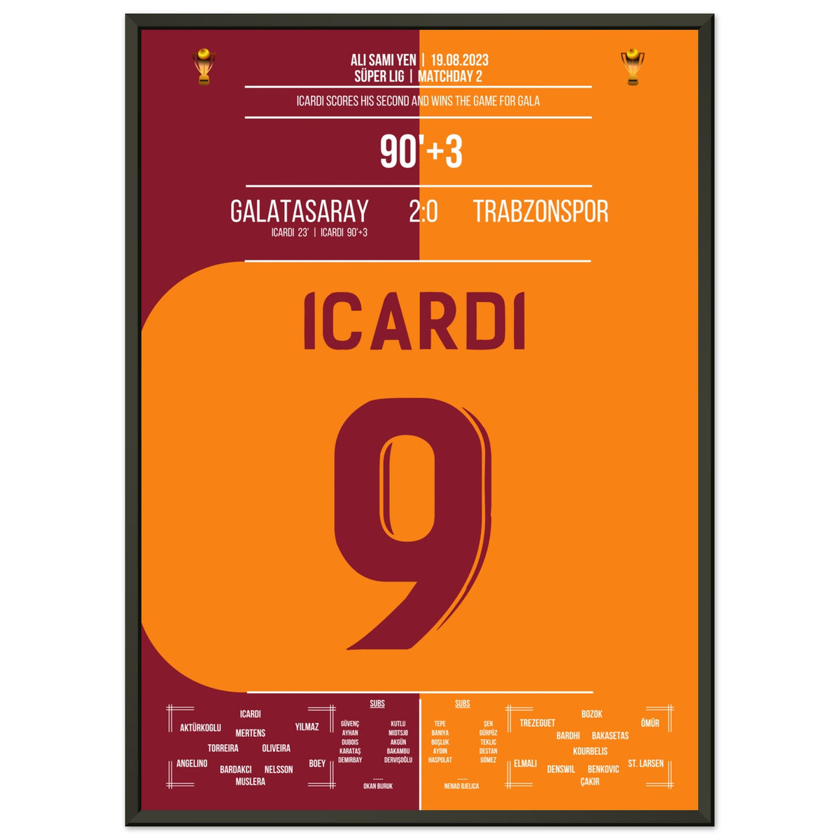 Icardi brace against Trabzonspor in the 2023/24 season
