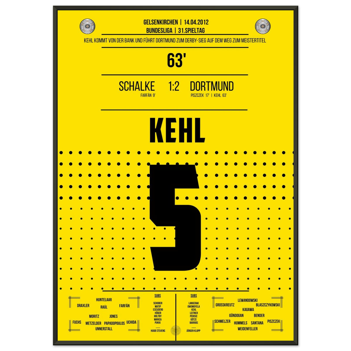 Kehl fires Dortmund to derby win on the way to the title