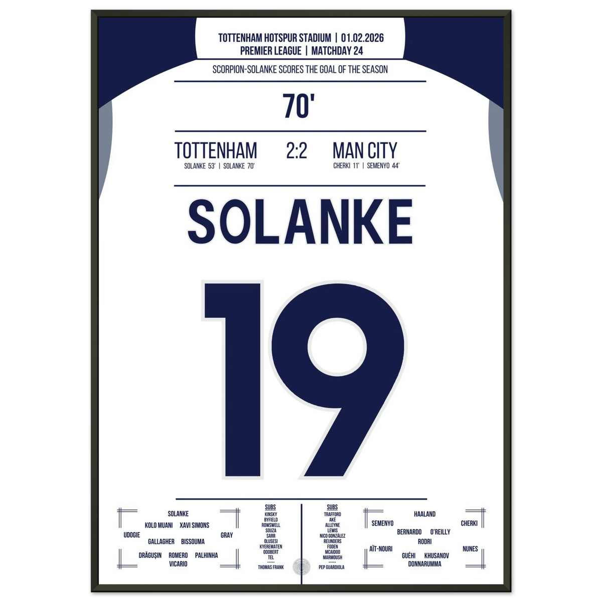 Solanke conjures a scorpion kick against City!