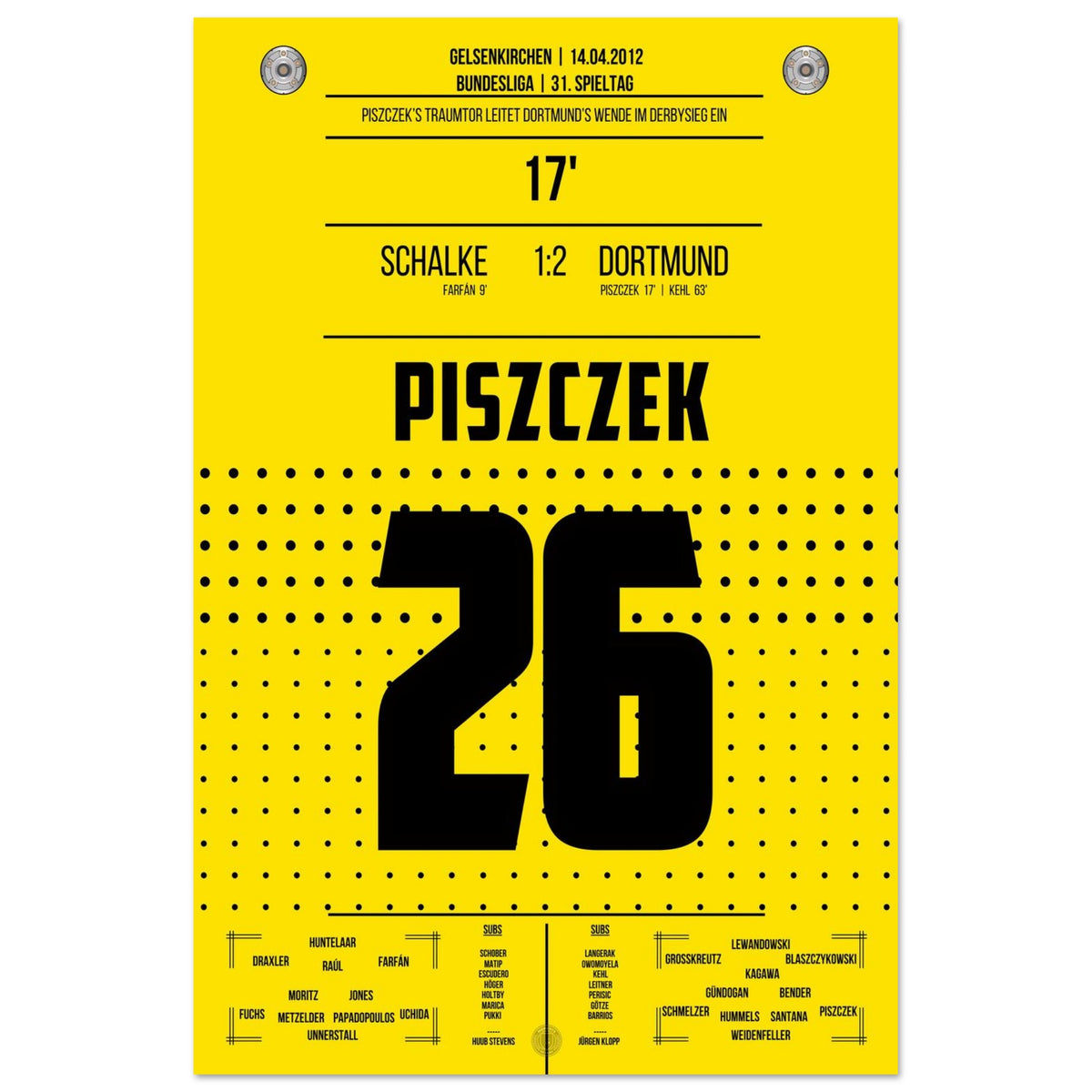 Piszczek's wondergoal sparks the turnaround in derby win against Schalke