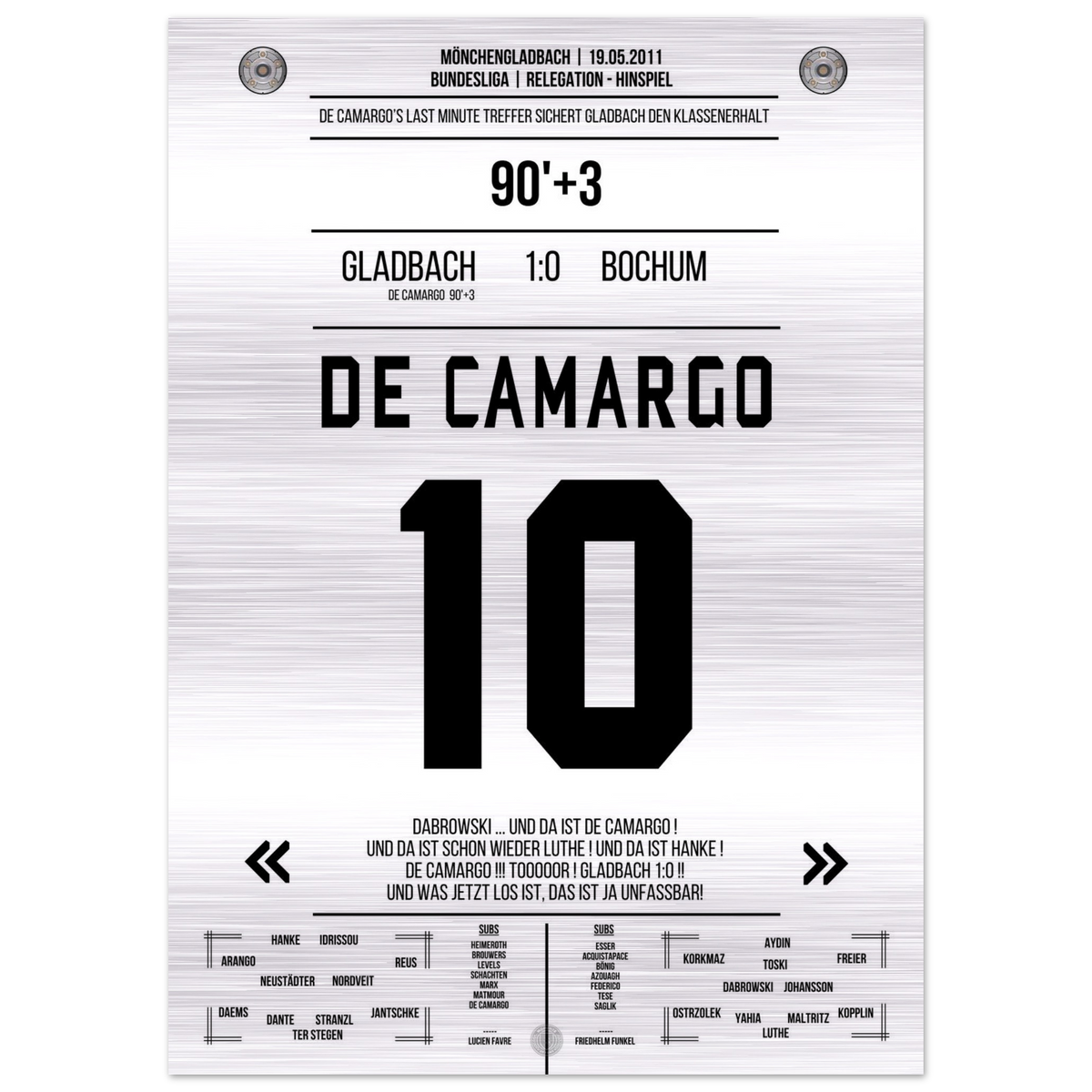 De Camargo Stoppage-Time Relegation 2011 – Metal Edition