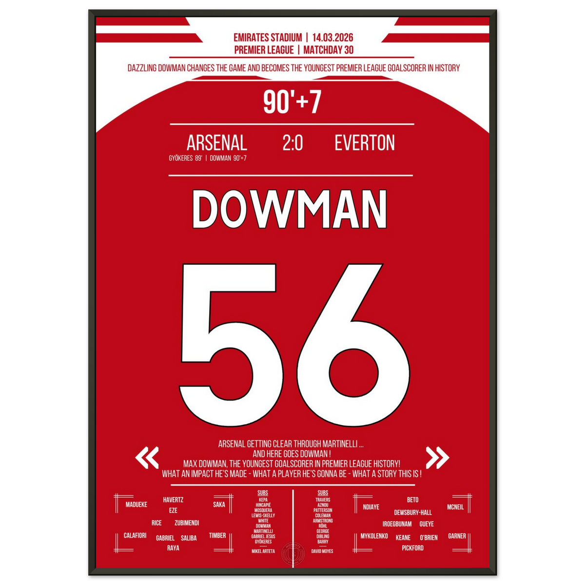 Dowman makes history – the youngest goalscorer of all time!