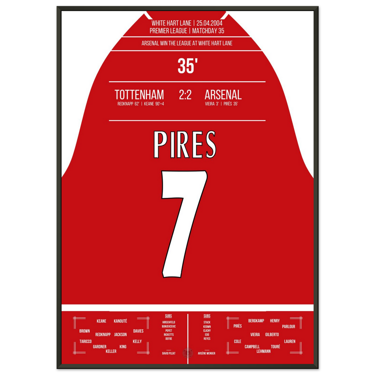 Pires' Tor beim Gewinn der Meisterschaft an der White Hart Lane 2004