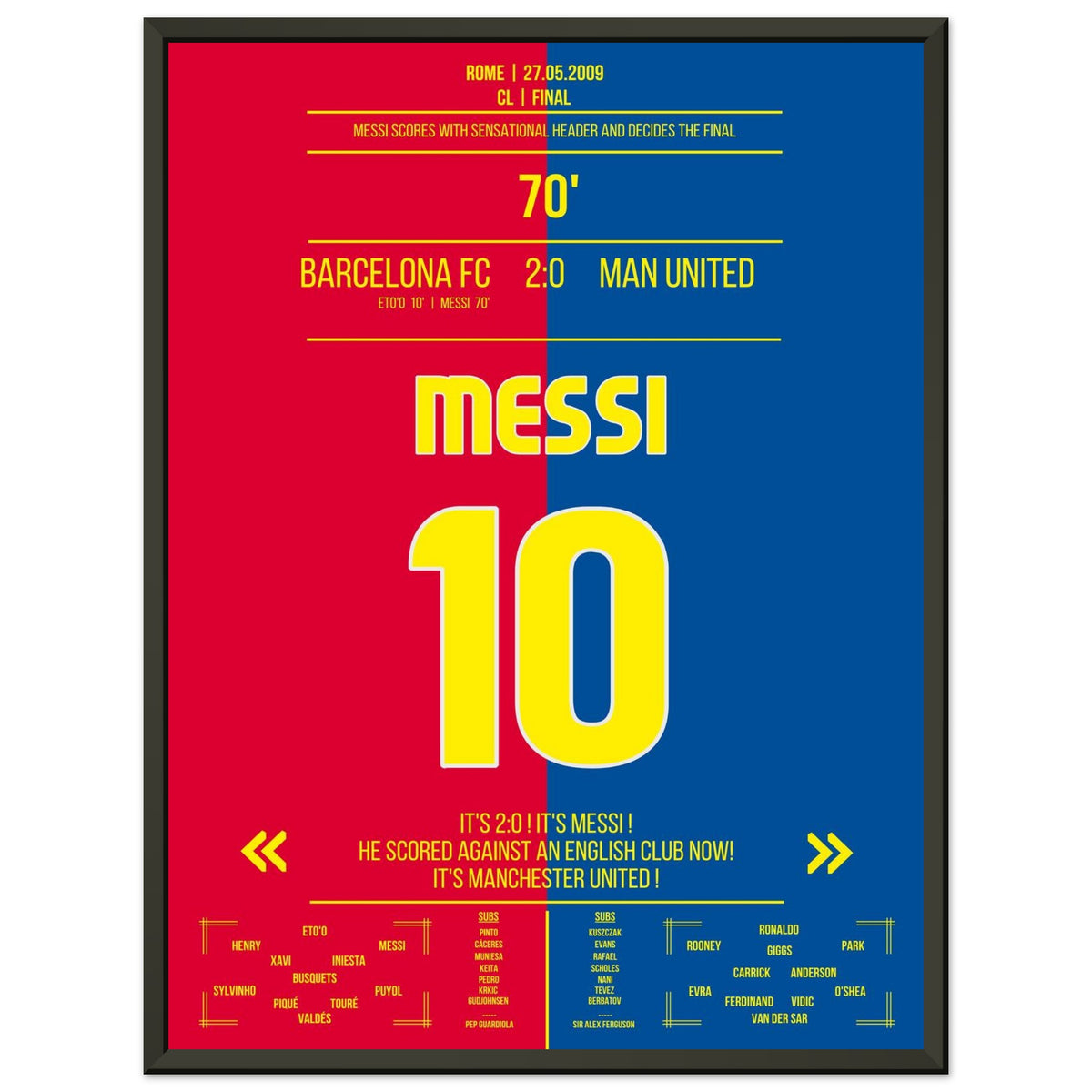Messi's header in the 2009 Final against ManU