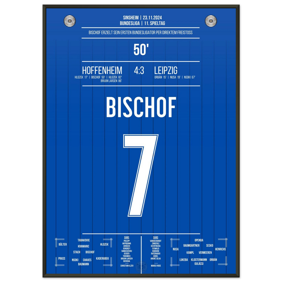 Bischof Scores His First Bundesliga Goal