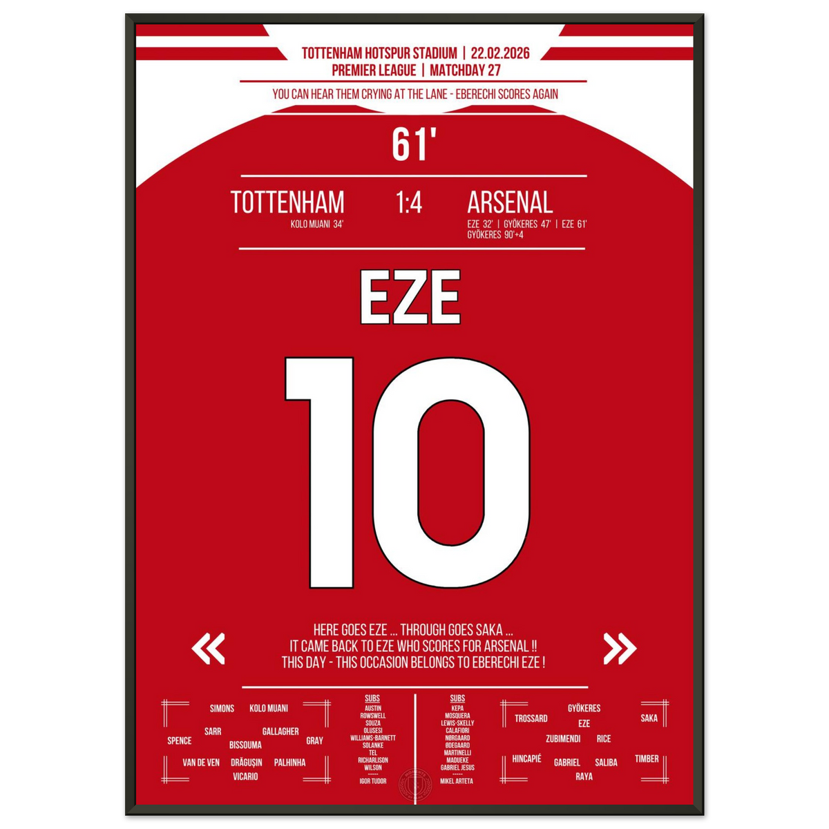 NLD-King Eberechi-Eze does it again - brace in second-leg triumph
