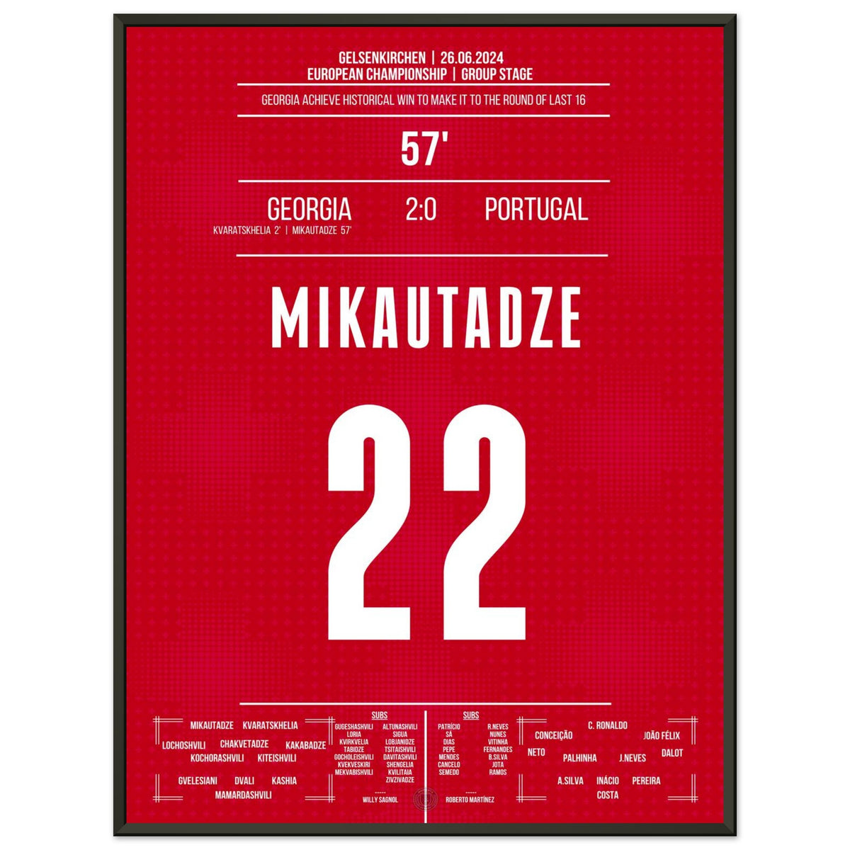 Mikautadze Scores the Decisive Goal in Georgia's Historic Win to Reach the Round of 16