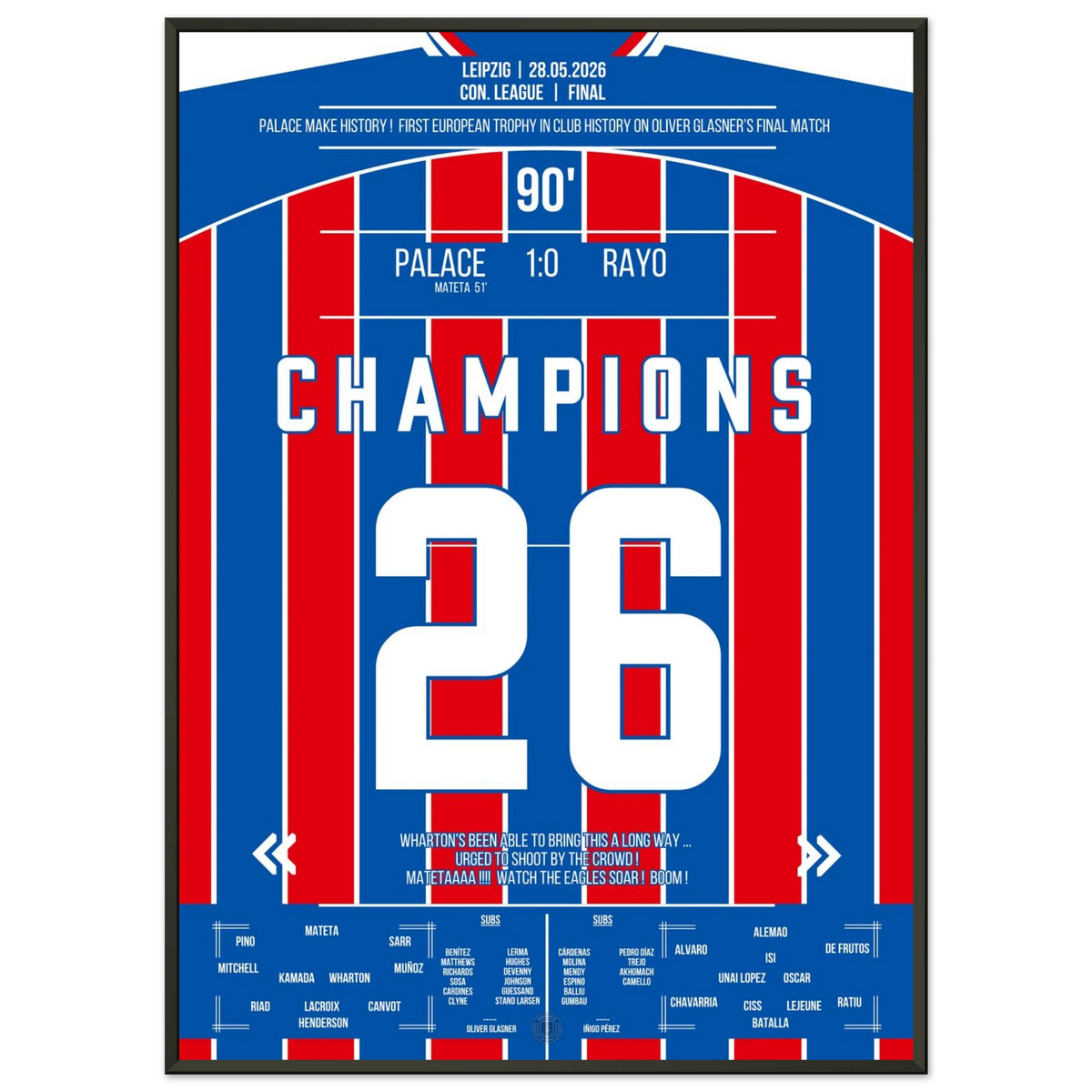 Palace Conquer Europe with the Club's First-Ever European Trophy