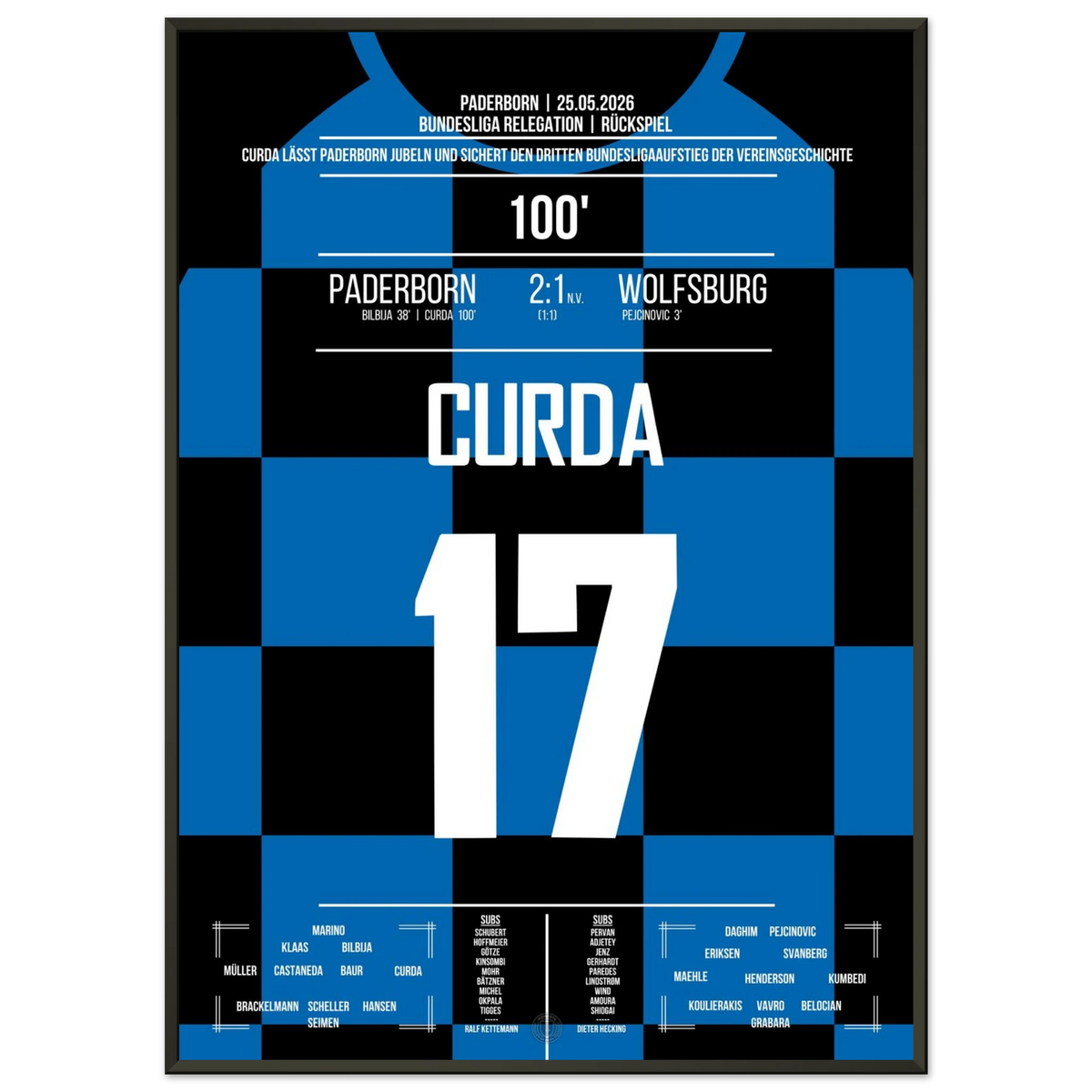 Curda's extra-time goal sends Paderborn back to the Bundesliga