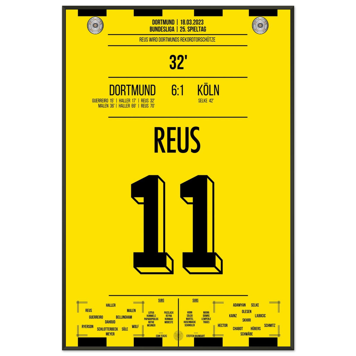 Reus' Record Goal Against Köln in 2023