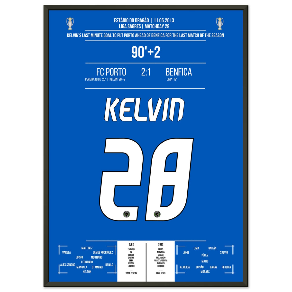 Kelvin's crucial winning goal for Porto in the title race 2013