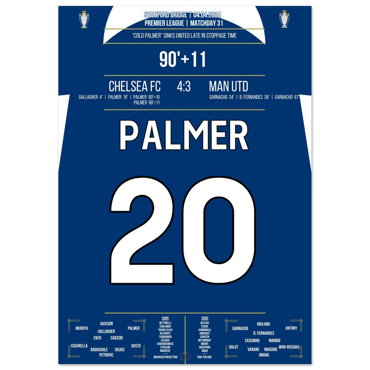 Palmer Finishes Off United Single-Handedly in Stoppage Time