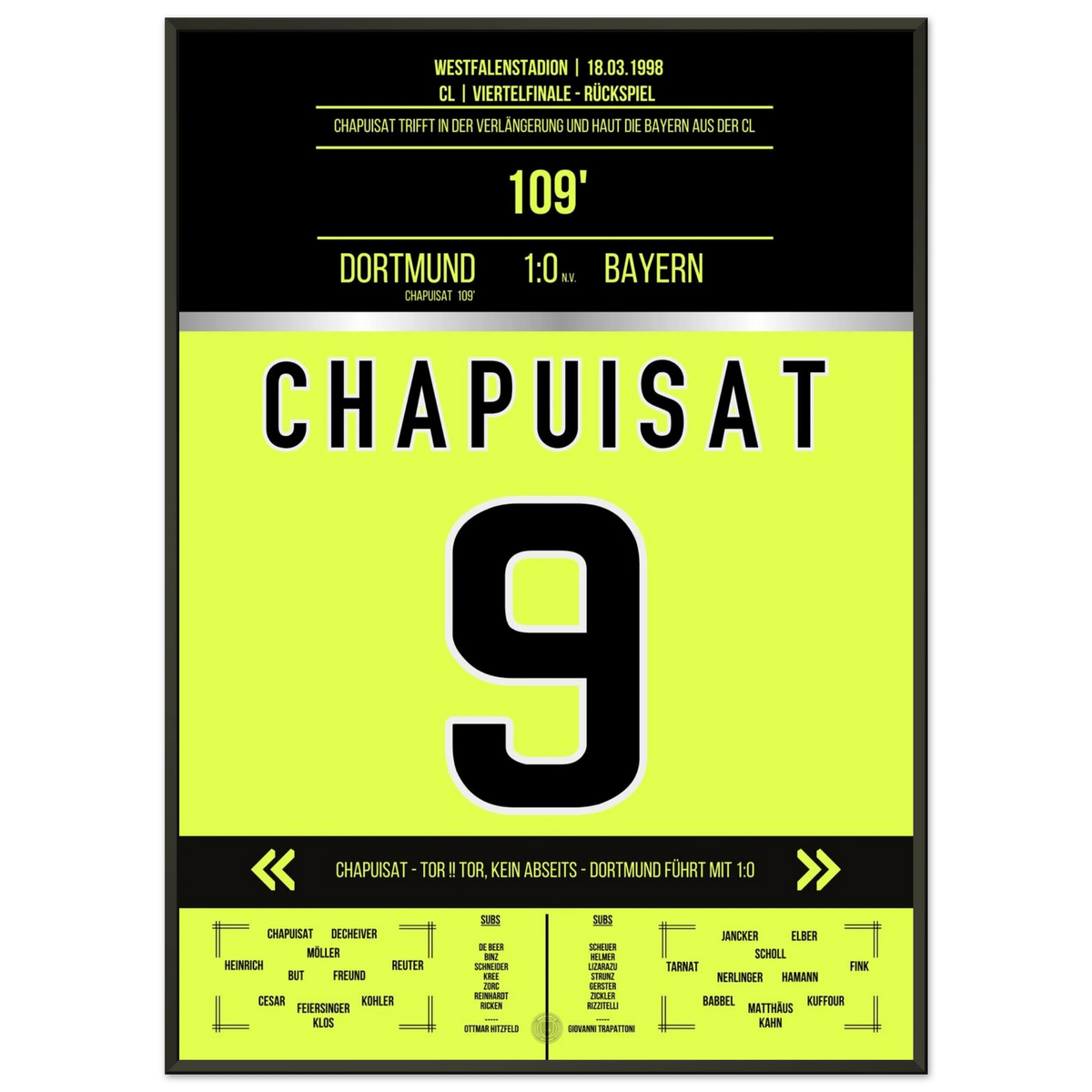 Chapuisat Knocks Bayern Out of the CL in the Quarter-Final Second Leg