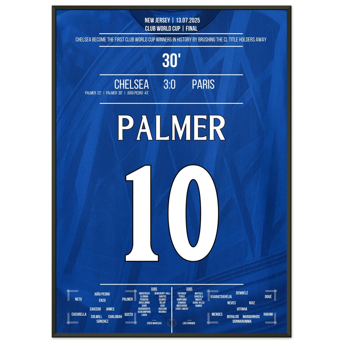 Palmer makes the Blues the first-ever winners in Club WM history