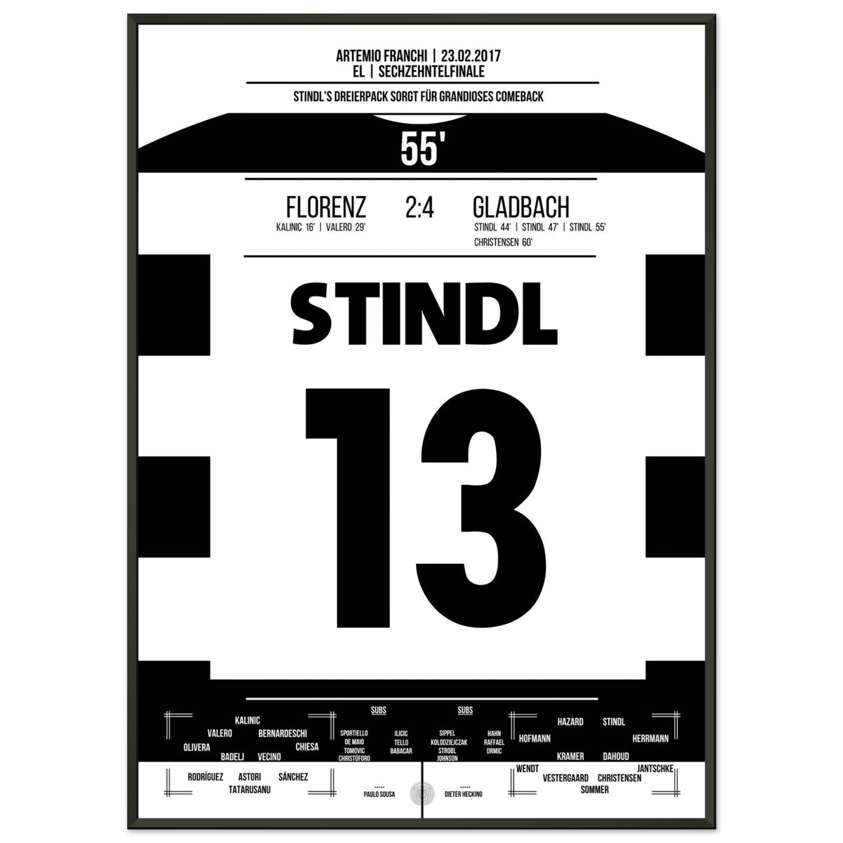 Stindl's Hat-trick in a Furious European Cup Comeback 2017