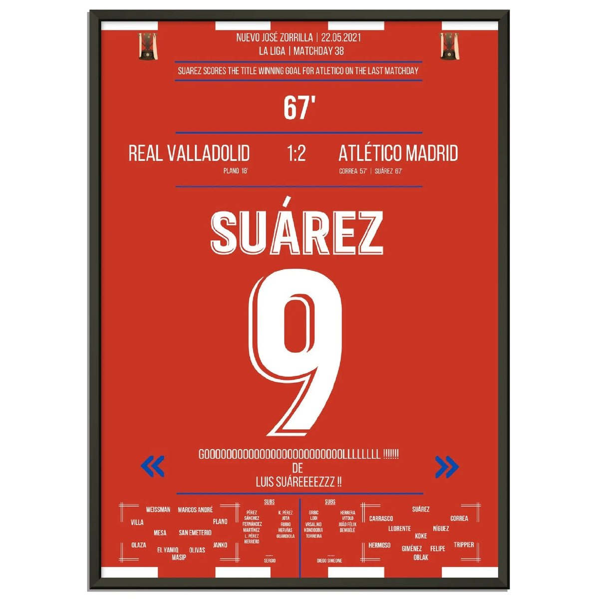 Suarez with the winning goal for the title on the final matchday