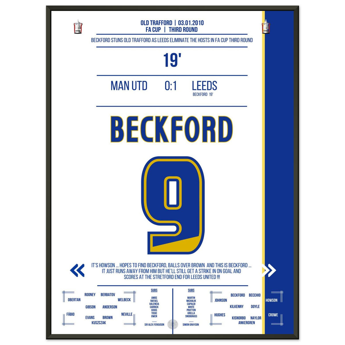 Beckford's Winning Goal in FA Cup Triumph at Old Trafford