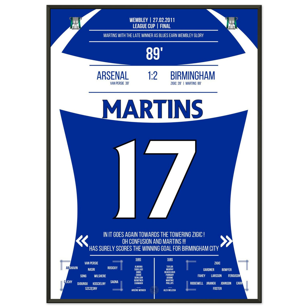 Martins fires Birmingham to League Cup glory in 2011 with late winner