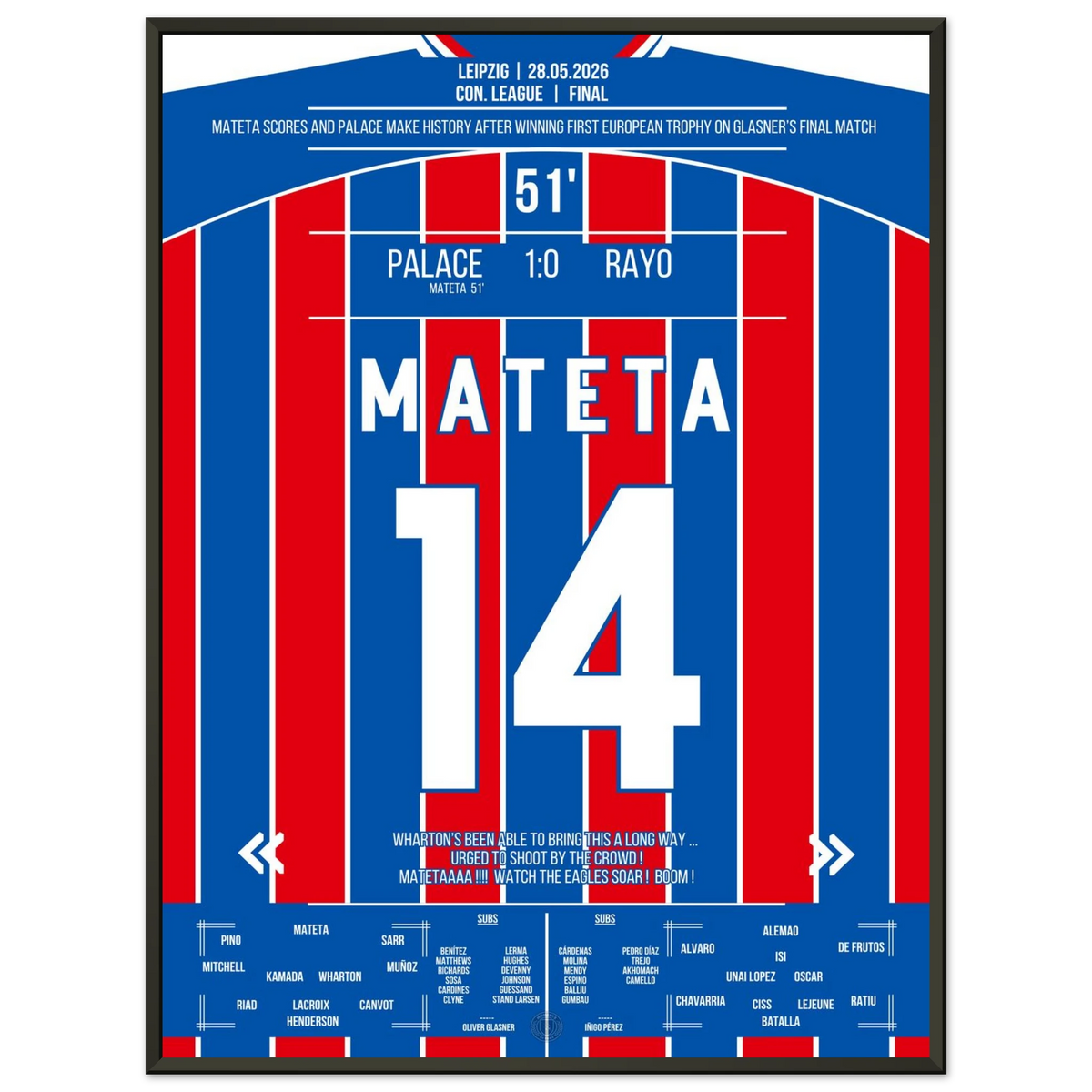 Mateta's Goal Seals Palace's First European Triumph