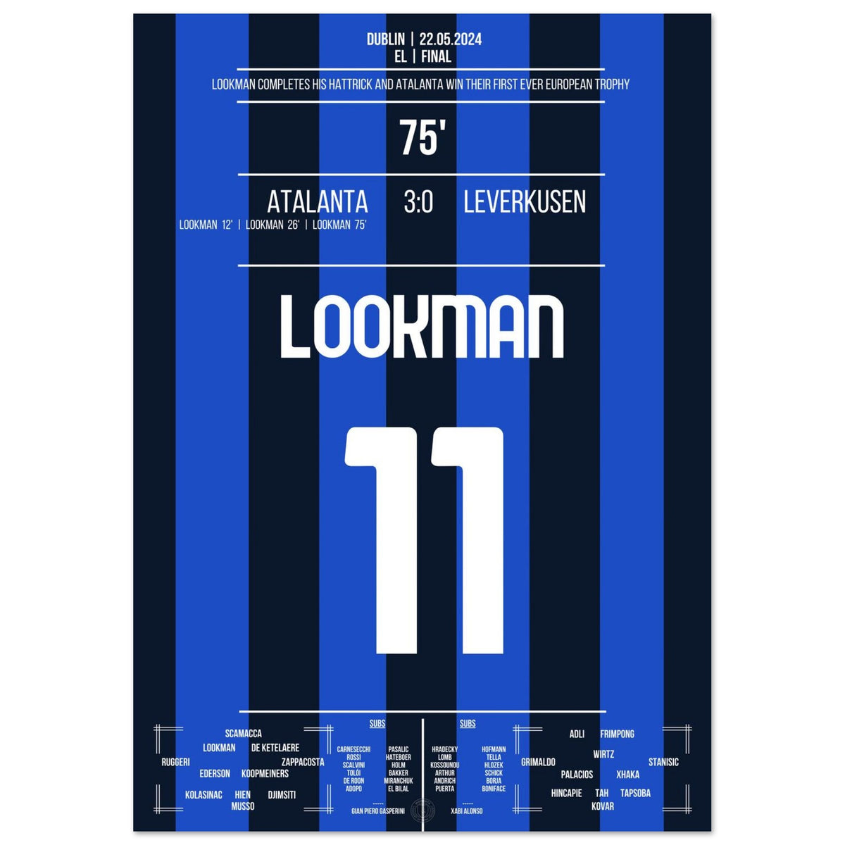 Lookman fires Atalanta to first European triumph in club history with a hat-trick