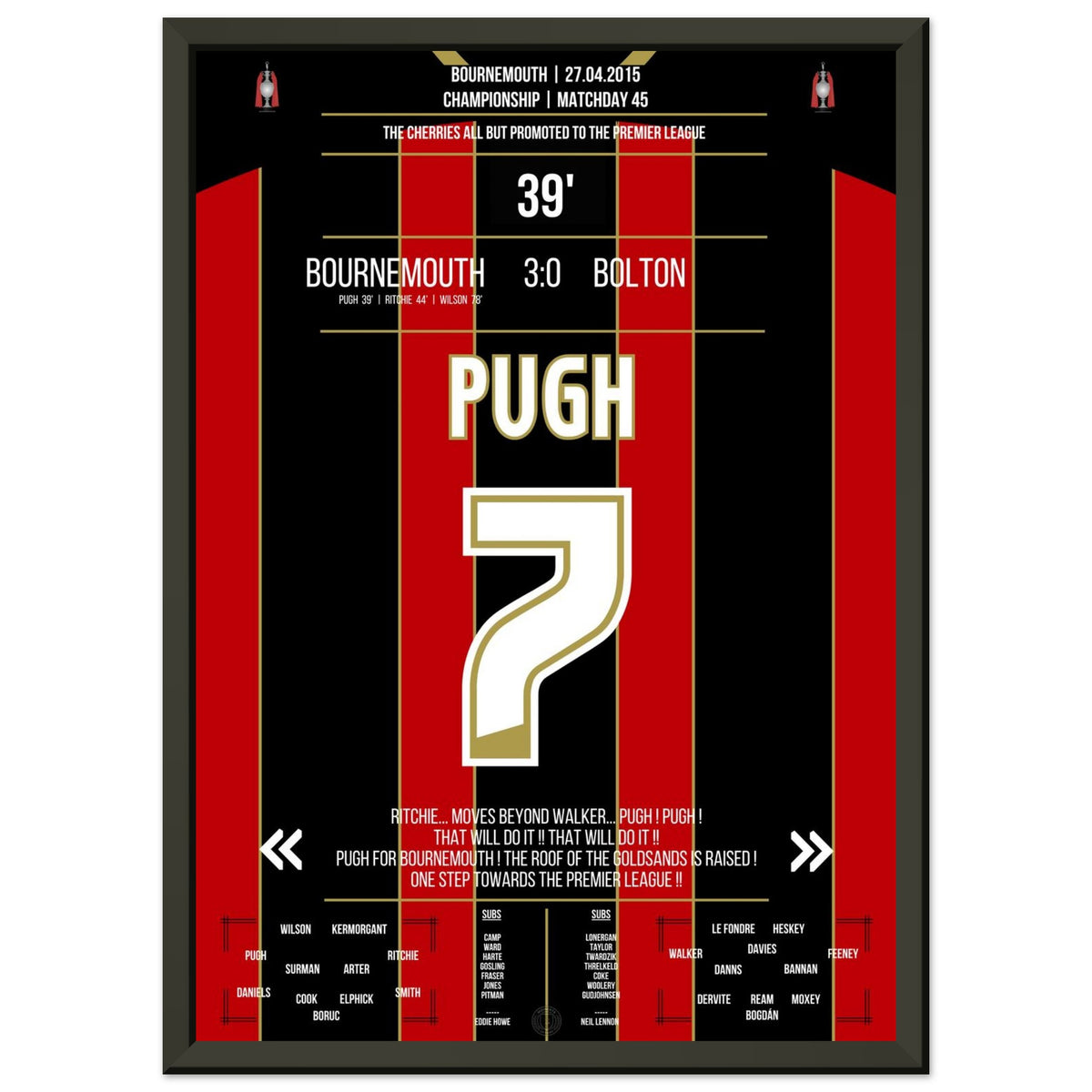 Pugh scores to seal promotion to the PL in 2015