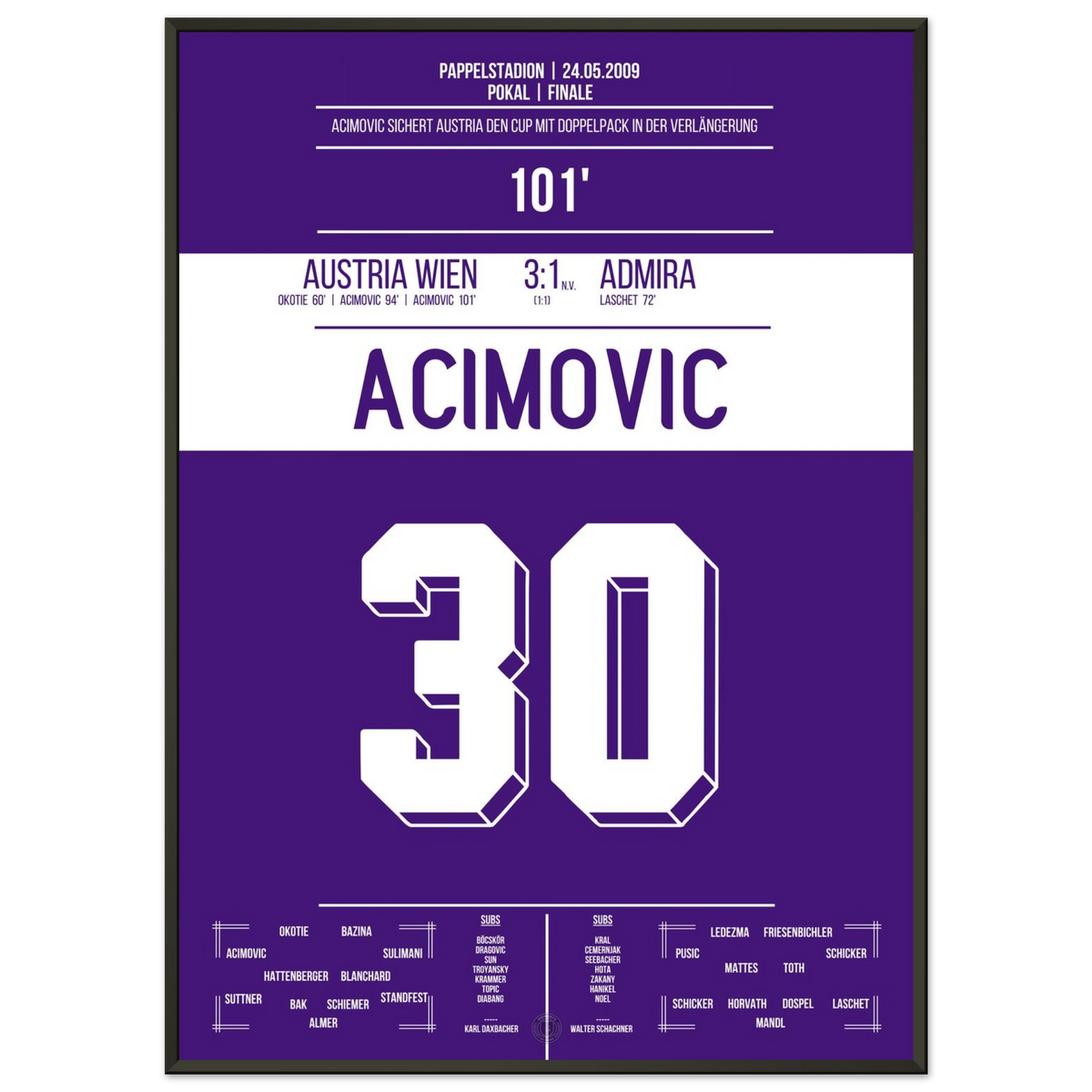 Acimovic scores a brace in extra time to win the cup for Austria