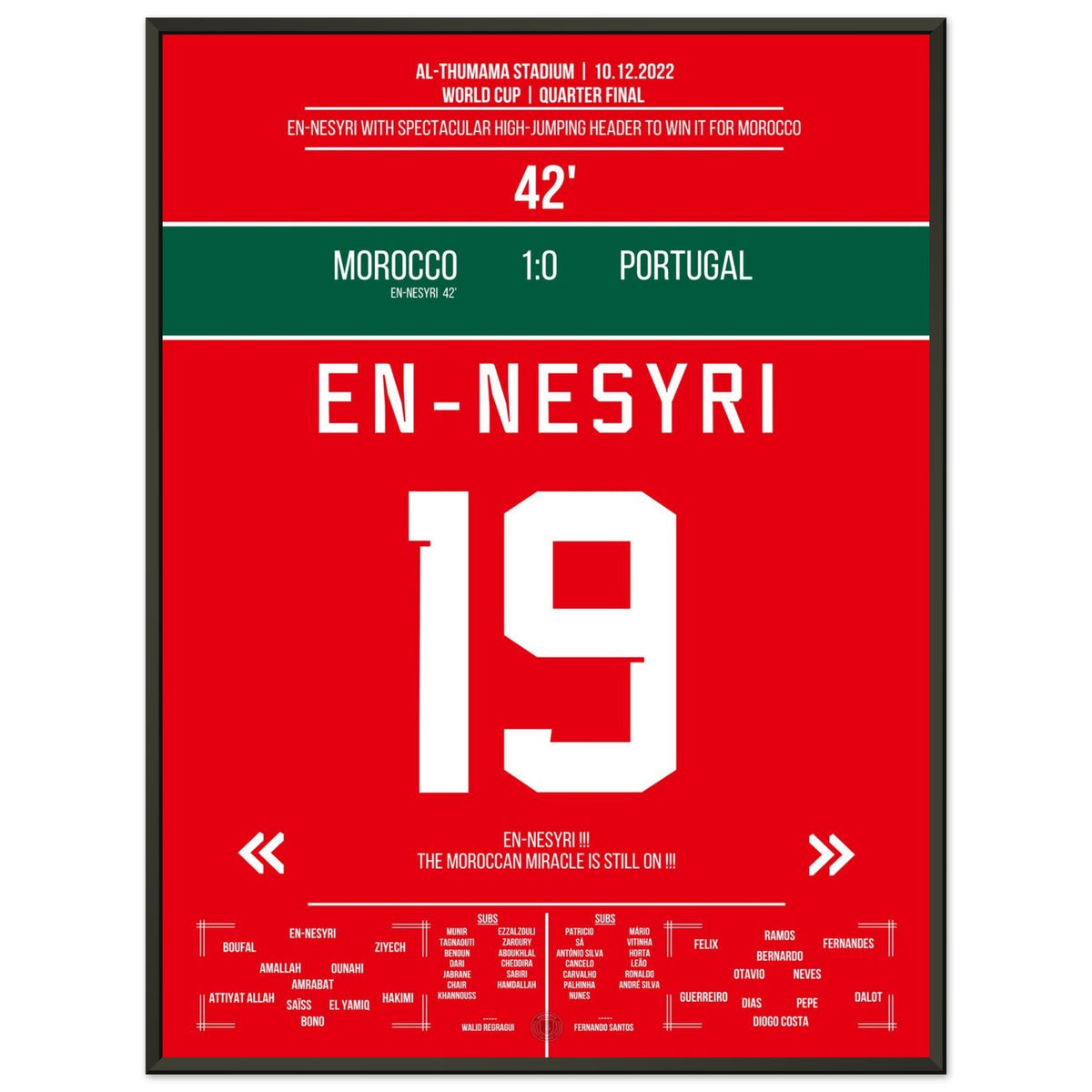 En-Nesyri's header sends Morocco into the semi-final against Portugal