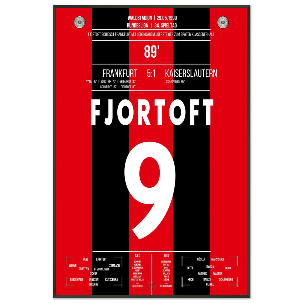 Fjörtoft's goal for survival in 1999