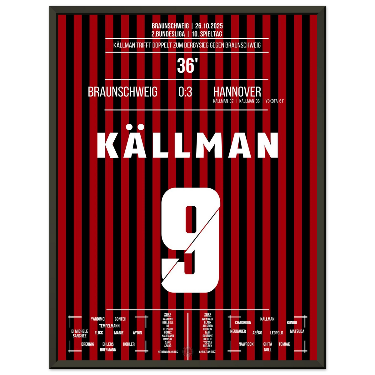 Källman's Doppelpack beim Derbysieg in Braunschweig