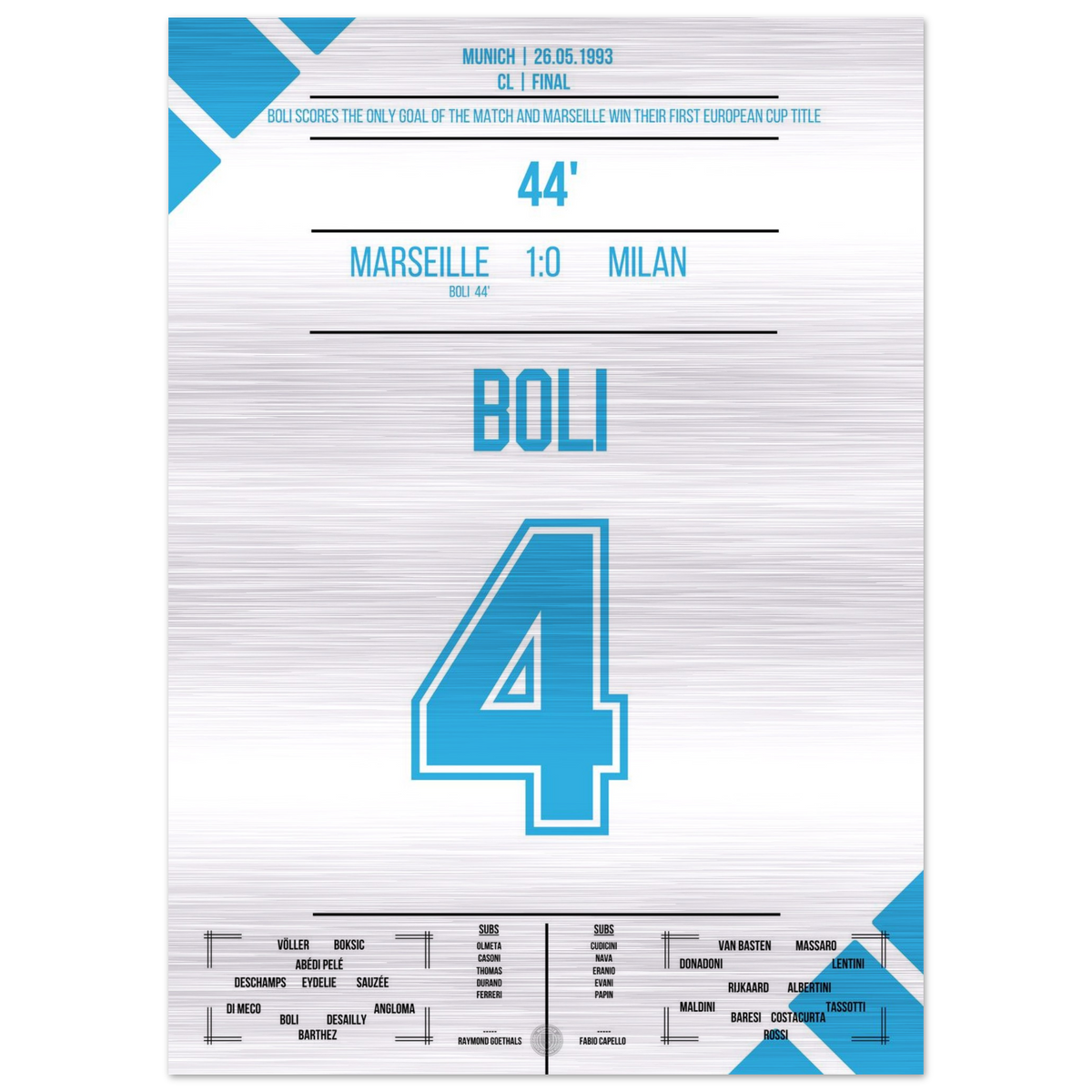Boli's header decides the first CL final 1993 – Metal Edition