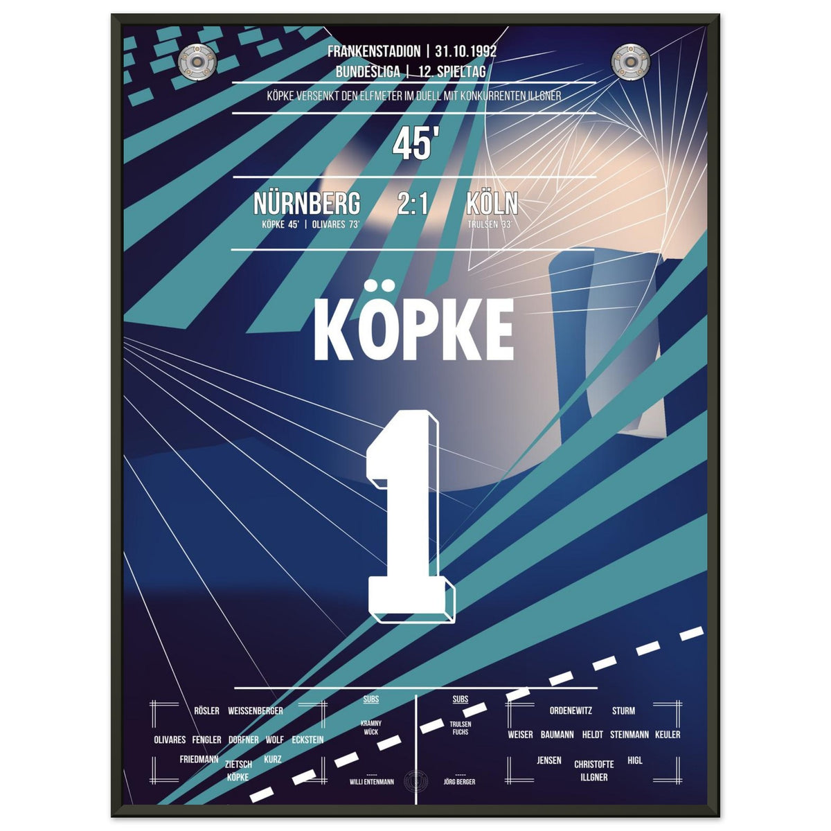 Köpke's Tor im Elfmeterduell mit Illgner 1992