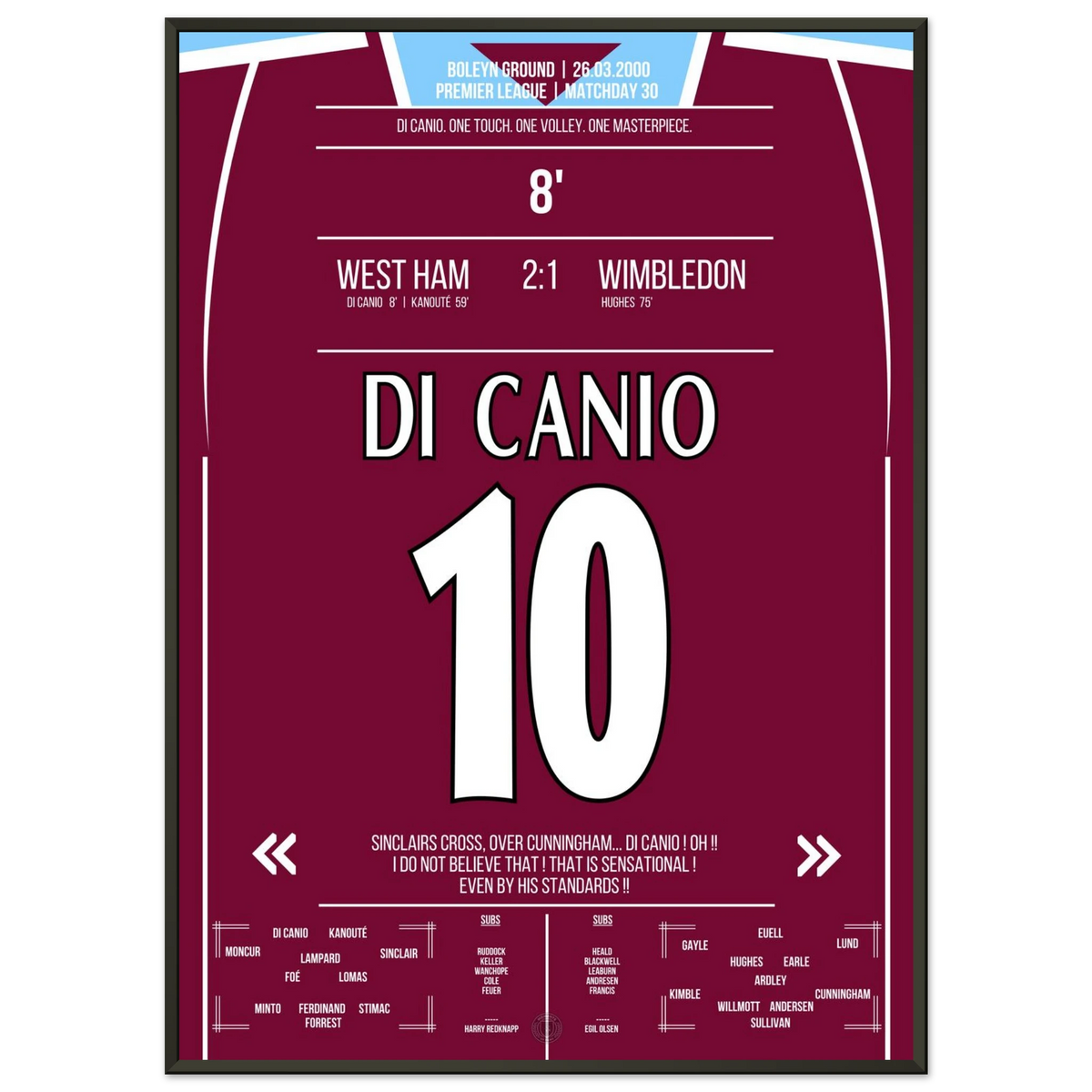 Di Canio's magical volley against Wimbledon