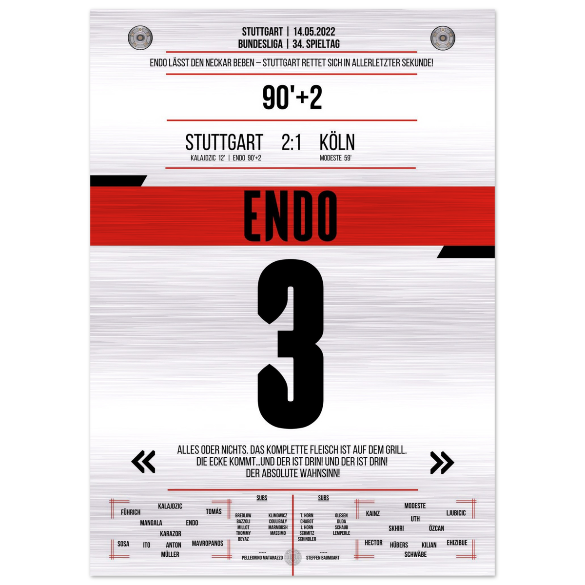 (Metal Print) Endo's Rettung zum Klassenerhalt