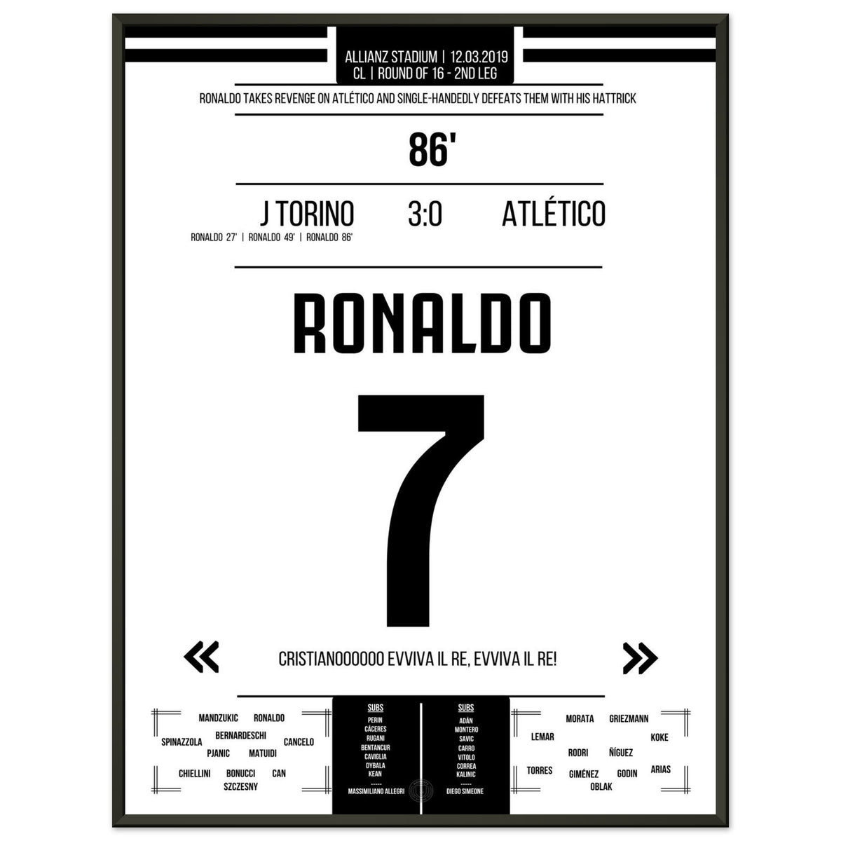 Ronaldo's Rache an Atlético im Achtelfinal-Rückspiel 2019