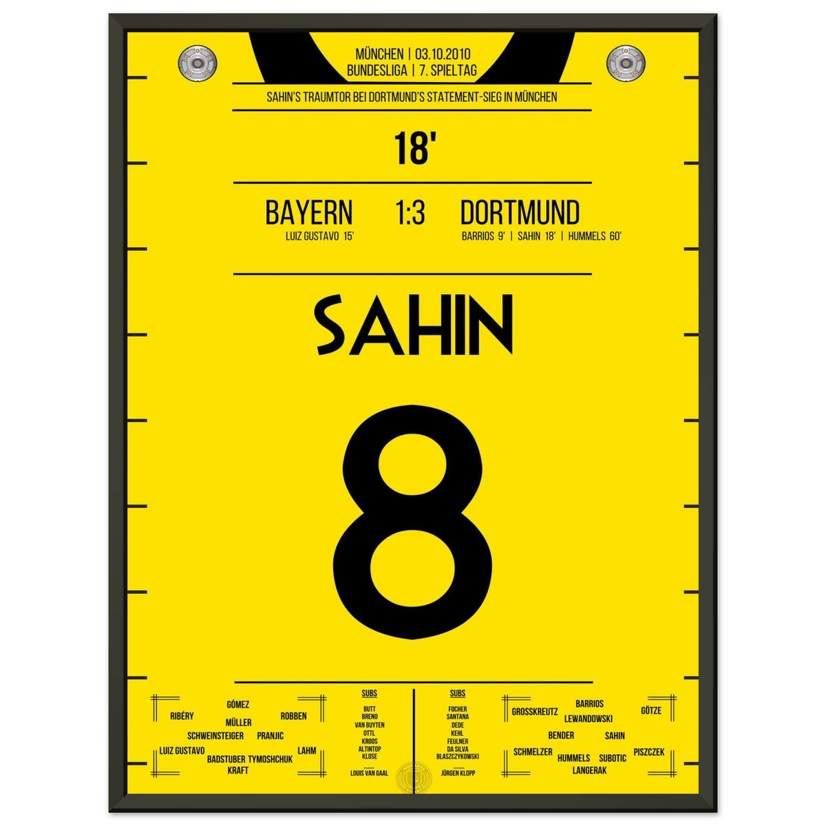 Sahin's dream goal in the away victory in Munich 2010