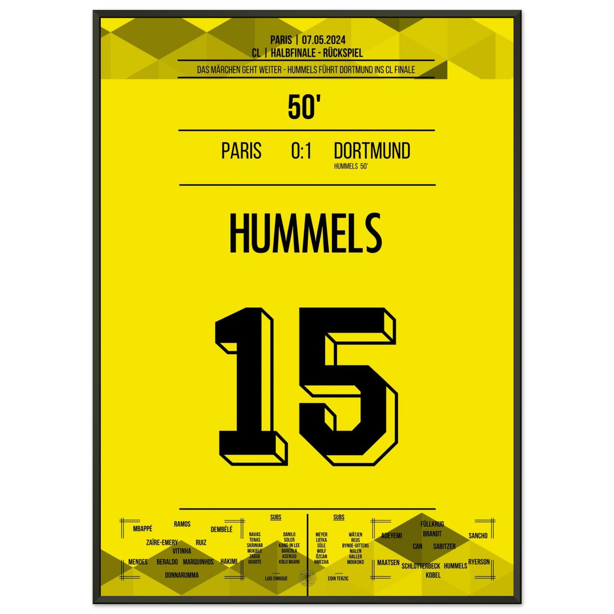 The fairy tale continues! Hummels heads BVB into the final.