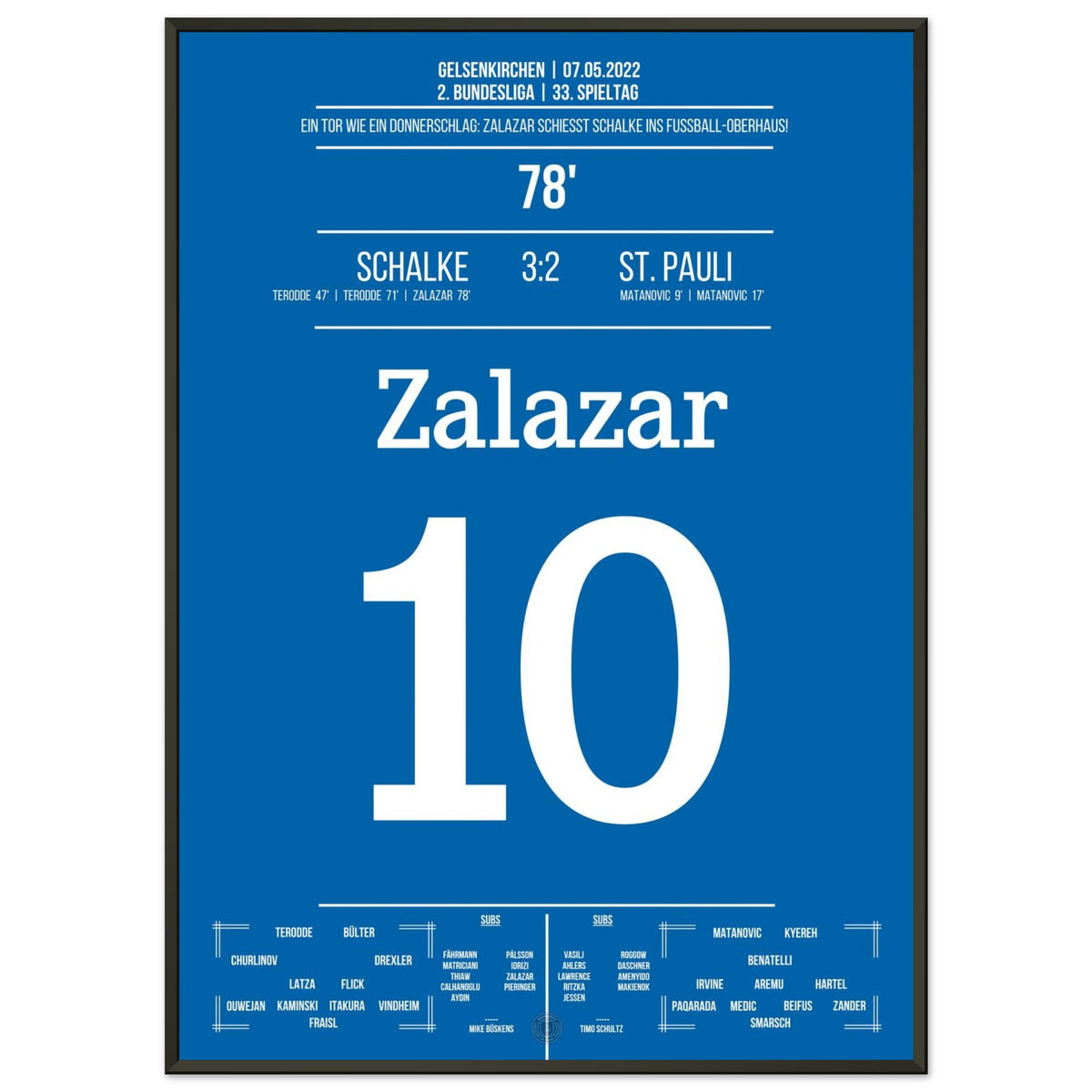 Zalazar trifft zum Wiederaufstieg am 33. Spieltag gegen St Pauli