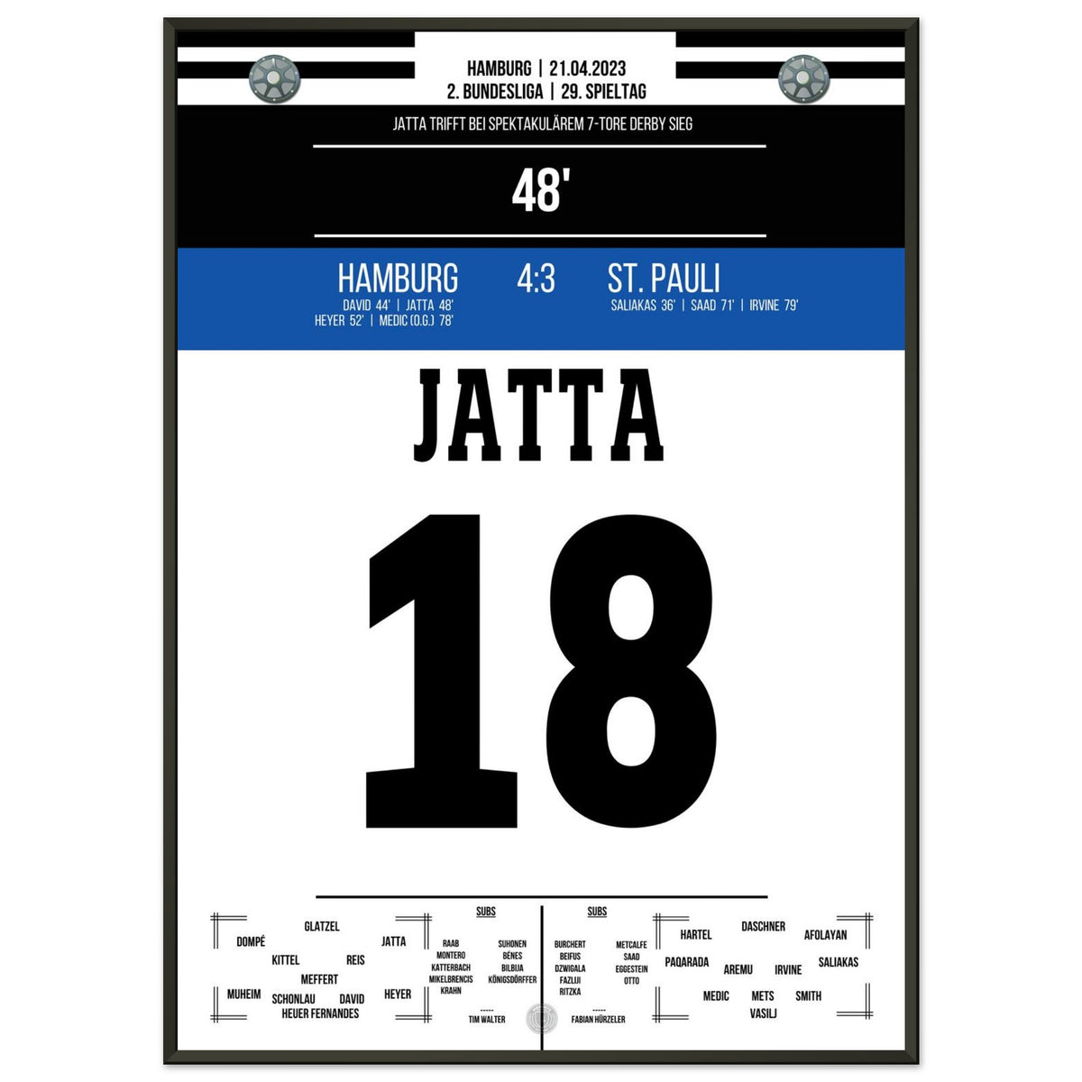 Jatta's Tor in wildem Derby-Sieg gegen St. Pauli