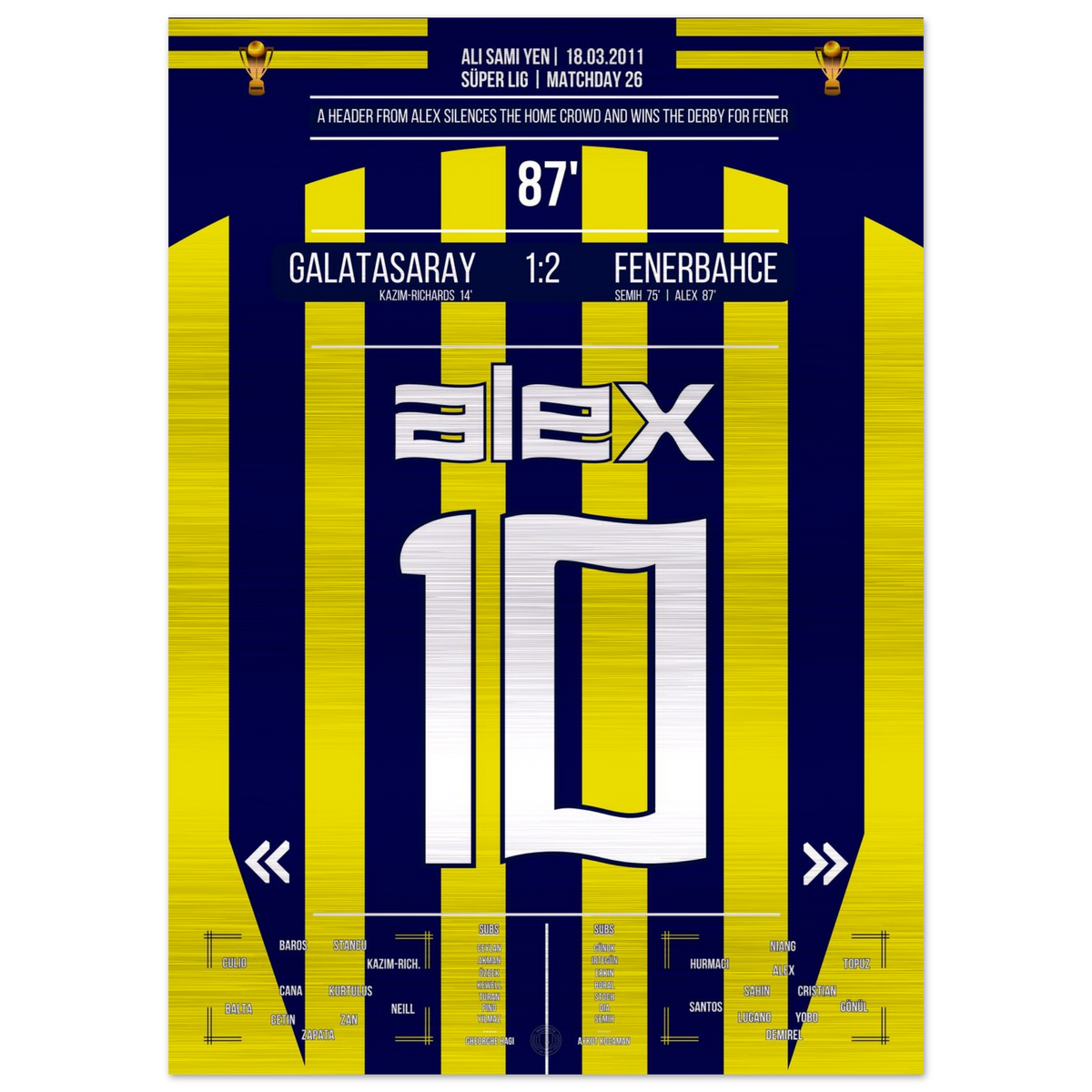 (Metal Print) Alex trifft zum Derby-Sieg für Fener