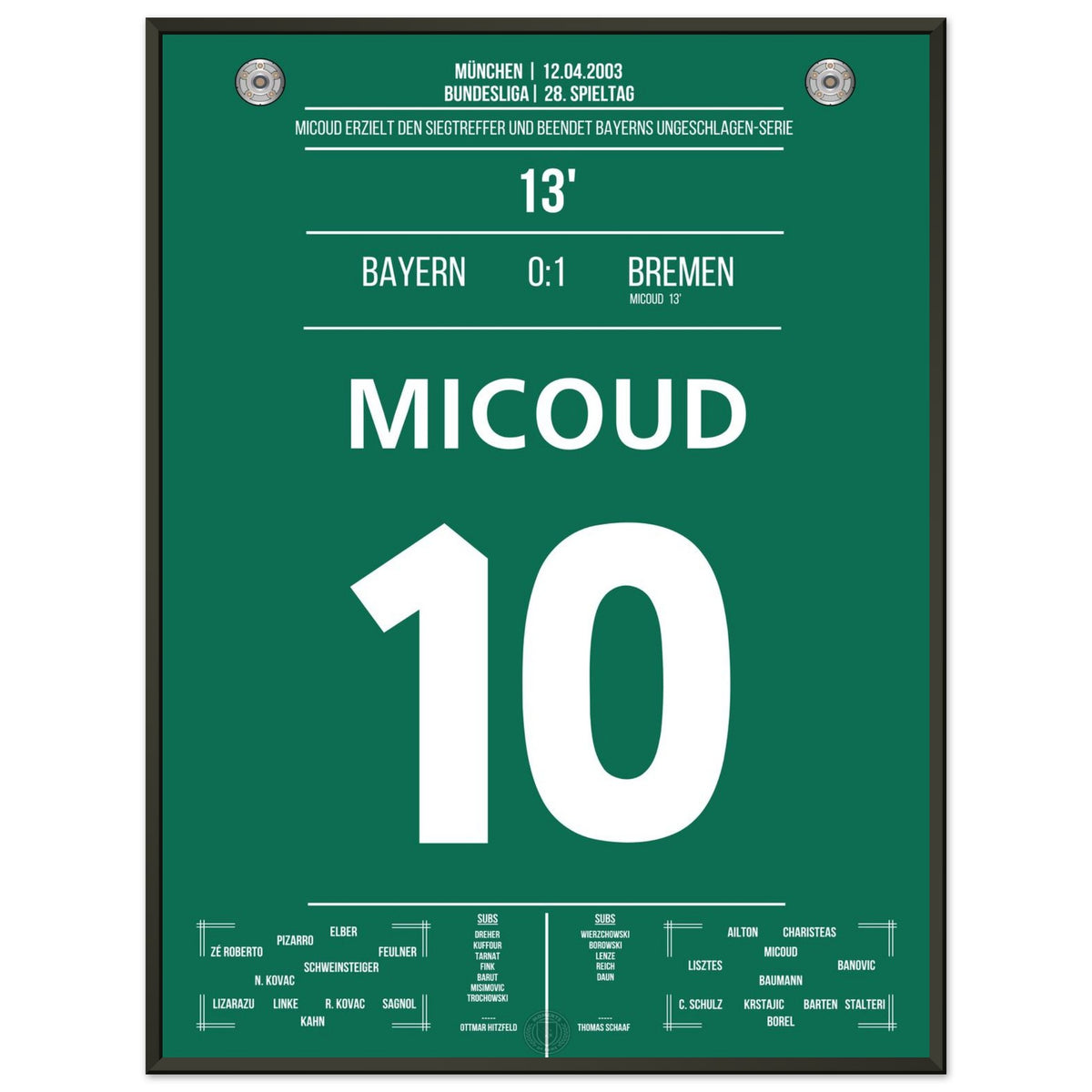 Micoud's Siegtreffer bei den Bayern 2003