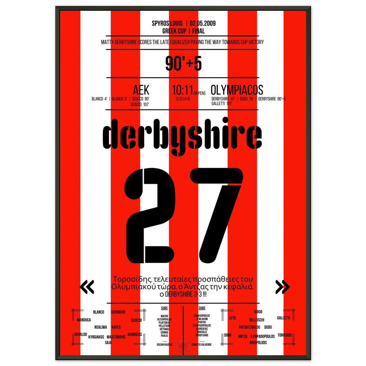 Derbyshire's equalizer in stoppage time on the way to cup triumph
