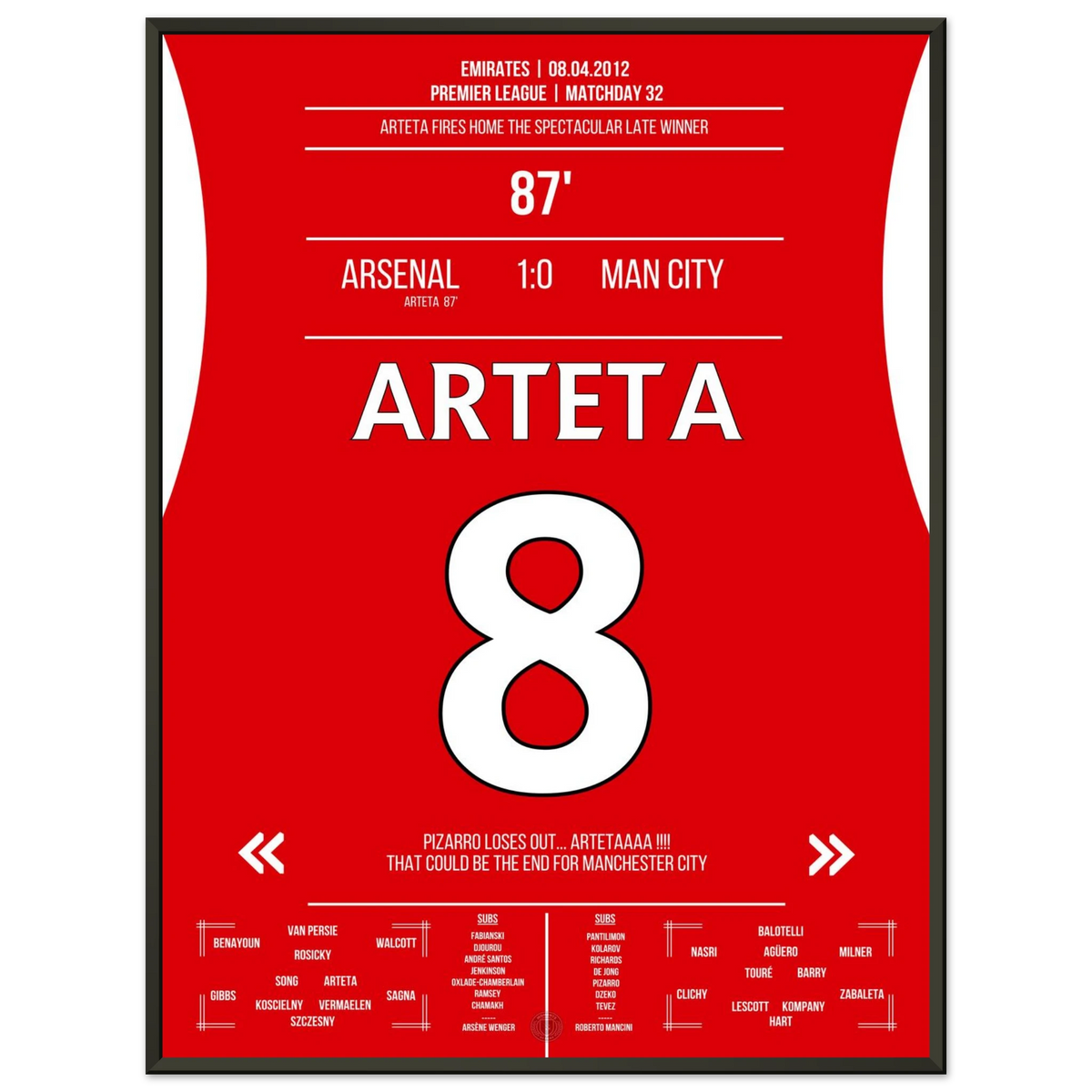 Arteta decides the top match with a dream goal