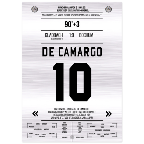 De Camargo Nachspielzeit Relegation 2011 – Metal Edition