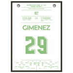Gimenez-Hattrick beim Derby Sieg gegen Excelsior 50x70-cm-20x28-Schwarzer-Aluminiumrahmen