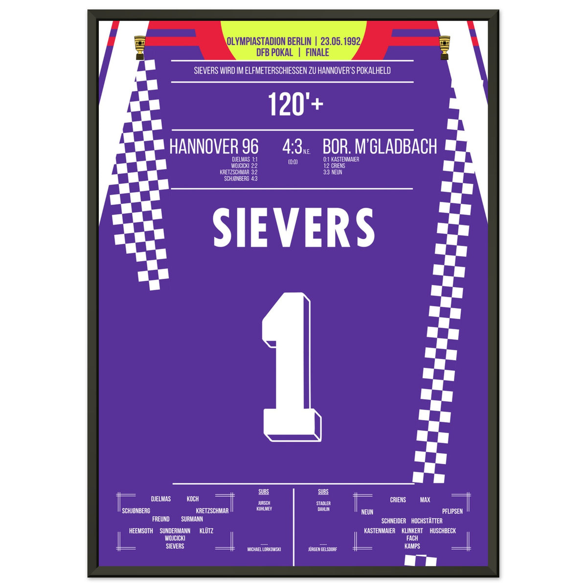 Sievers wird zu Hannover's Pokalheld 1992