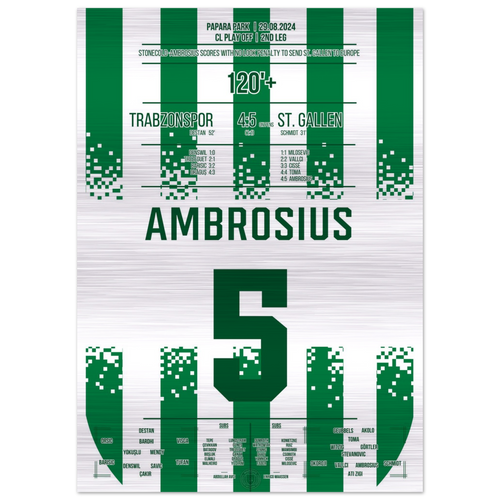 (Metal Print) Ambrosius leads St. Gallen to Europe!