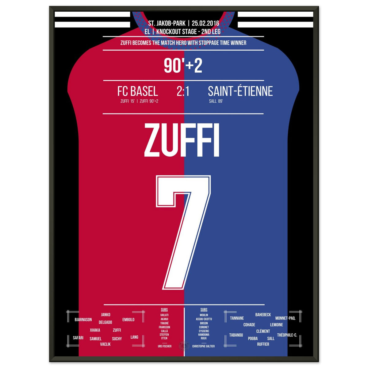 Zuffi's Sieg-Tor in der Nachspielzeit gegen Saint-Etienne in 2016
