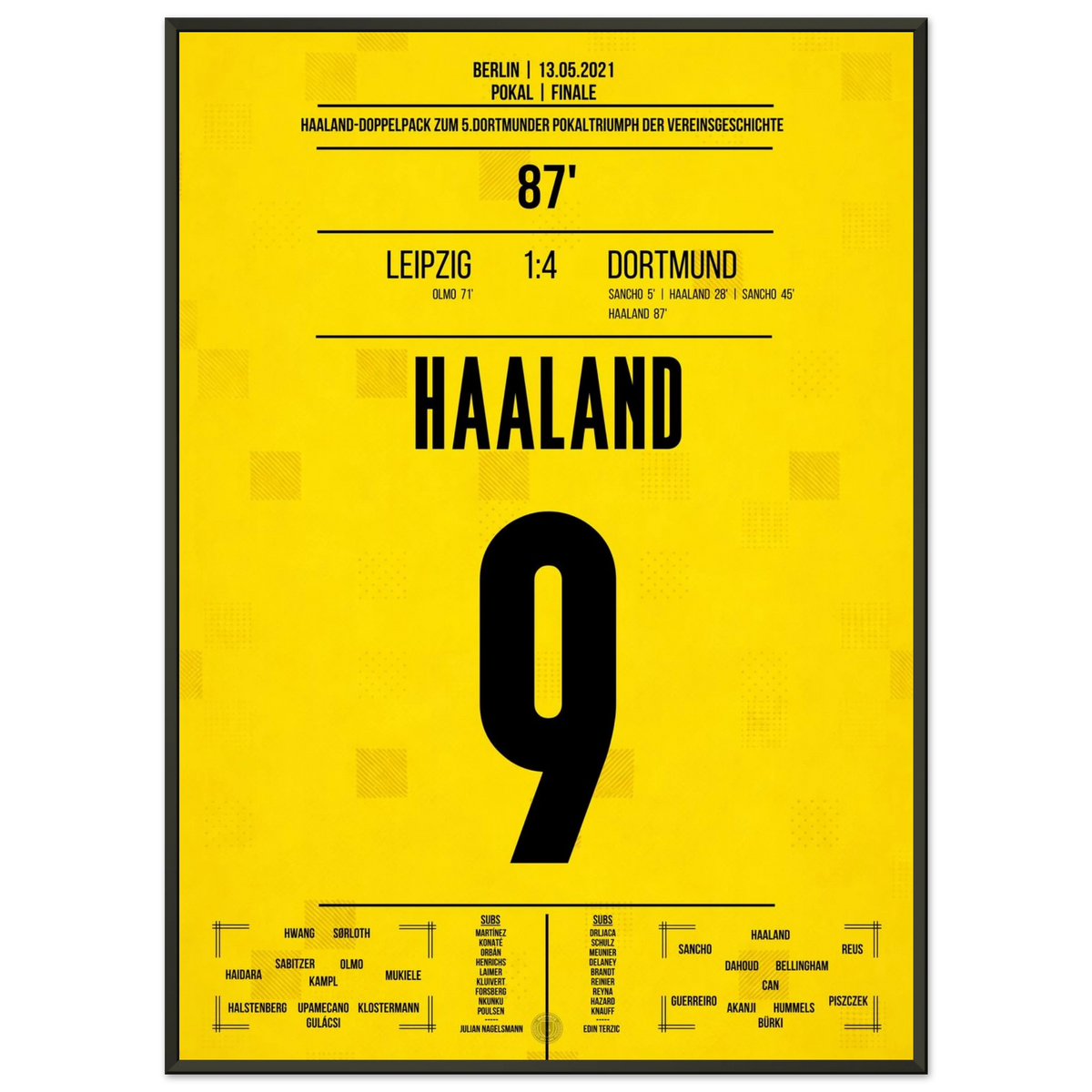 Haaland-Doppelpack bei Dortmunder Pokaltriumph