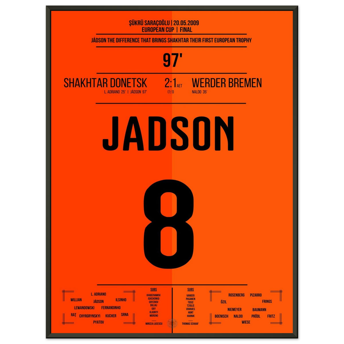 Jadson schießt Shakhtar zum Europapokal-Triumph 2009